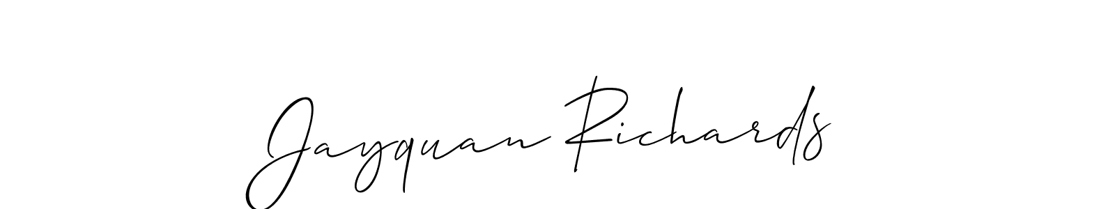 You should practise on your own different ways (Allison_Script) to write your name (Jayquan Richards) in signature. don't let someone else do it for you. Jayquan Richards signature style 2 images and pictures png