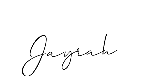 if you are searching for the best signature style for your name Jayrah. so please give up your signature search. here we have designed multiple signature styles  using Allison_Script. Jayrah signature style 2 images and pictures png
