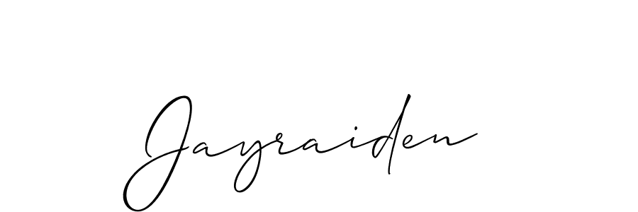 Create a beautiful signature design for name Jayraiden. With this signature (Allison_Script) fonts, you can make a handwritten signature for free. Jayraiden signature style 2 images and pictures png