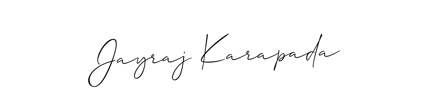 Also You can easily find your signature by using the search form. We will create Jayraj Karapada name handwritten signature images for you free of cost using Allison_Script sign style. Jayraj Karapada signature style 2 images and pictures png