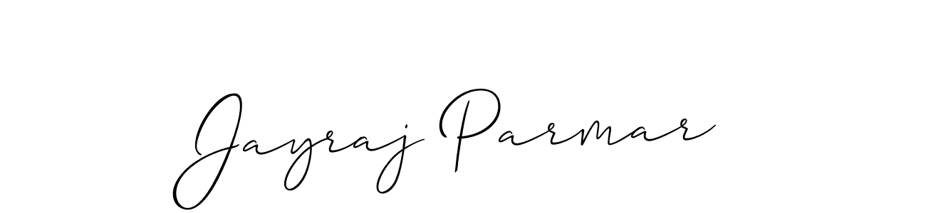 How to make Jayraj Parmar signature? Allison_Script is a professional autograph style. Create handwritten signature for Jayraj Parmar name. Jayraj Parmar signature style 2 images and pictures png