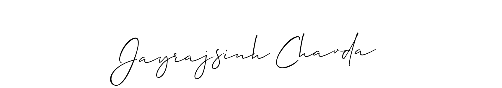 Also You can easily find your signature by using the search form. We will create Jayrajsinh Chavda name handwritten signature images for you free of cost using Allison_Script sign style. Jayrajsinh Chavda signature style 2 images and pictures png