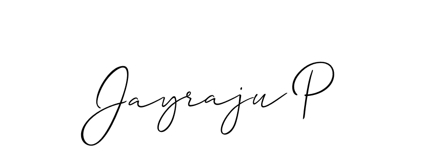 if you are searching for the best signature style for your name Jayraju P. so please give up your signature search. here we have designed multiple signature styles  using Allison_Script. Jayraju P signature style 2 images and pictures png