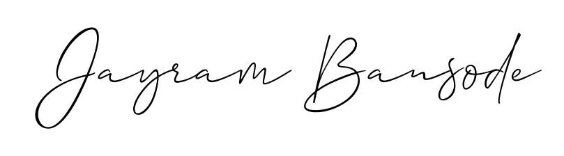 The Allison_Script font transforms the name Jayram Bansode into an executive sign with sharp precision and distinguished character. Jayram Bansode signature style 2 images and pictures png