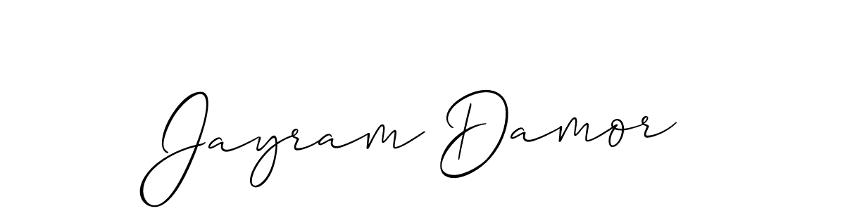 Allison_Script is a professional signature style that is perfect for those who want to add a touch of class to their signature. It is also a great choice for those who want to make their signature more unique. Get Jayram Damor name to fancy signature for free. Jayram Damor signature style 2 images and pictures png