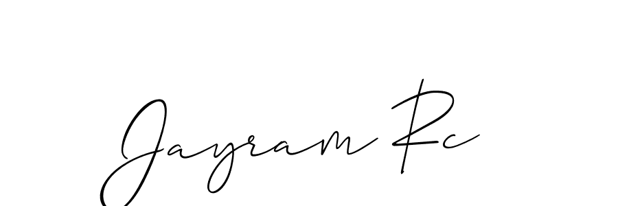 Jayram Rc stylish signature style. Best Handwritten Sign (Allison_Script) for my name. Handwritten Signature Collection Ideas for my name Jayram Rc. Jayram Rc signature style 2 images and pictures png