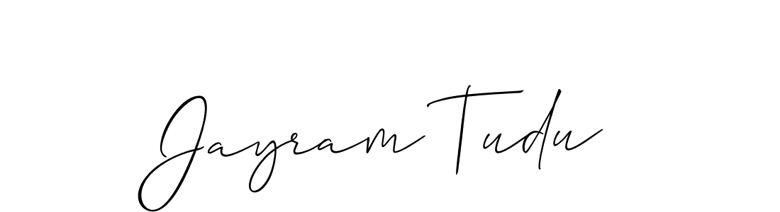 Also we have Jayram Tudu name is the best signature style. Create professional handwritten signature collection using Allison_Script autograph style. Jayram Tudu signature style 2 images and pictures png