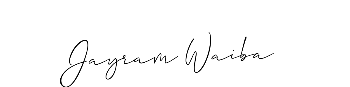 How to Draw Jayram Waiba signature style? Allison_Script is a latest design signature styles for name Jayram Waiba. Jayram Waiba signature style 2 images and pictures png