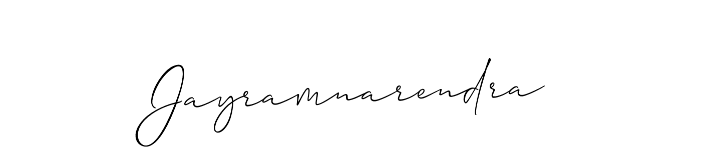 Create a beautiful signature design for name Jayramnarendra. With this signature (Allison_Script) fonts, you can make a handwritten signature for free. Jayramnarendra signature style 2 images and pictures png