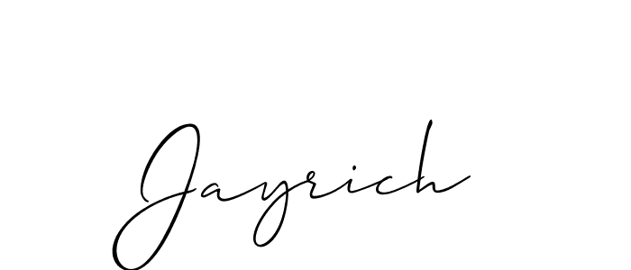 Similarly Allison_Script is the best handwritten signature design. Signature creator online .You can use it as an online autograph creator for name Jayrich. Jayrich signature style 2 images and pictures png