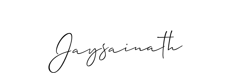 if you are searching for the best signature style for your name Jaysainath. so please give up your signature search. here we have designed multiple signature styles  using Allison_Script. Jaysainath signature style 2 images and pictures png