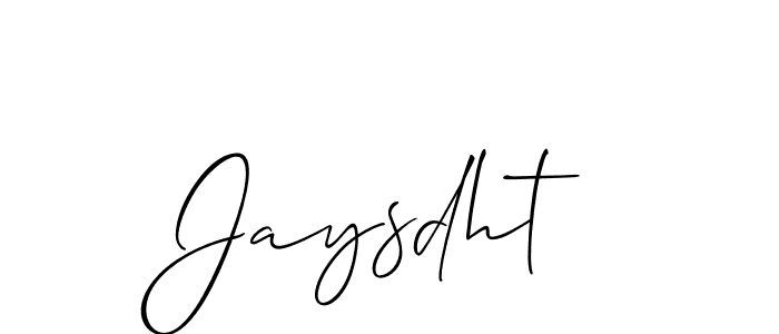 if you are searching for the best signature style for your name Jaysdht. so please give up your signature search. here we have designed multiple signature styles  using Allison_Script. Jaysdht signature style 2 images and pictures png