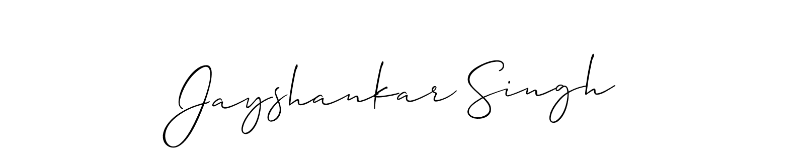 How to make Jayshankar Singh name signature. Use Allison_Script style for creating short signs online. This is the latest handwritten sign. Jayshankar Singh signature style 2 images and pictures png