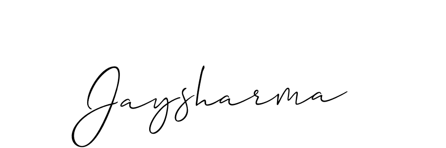 It looks lik you need a new signature style for name Jaysharma. Design unique handwritten (Allison_Script) signature with our free signature maker in just a few clicks. Jaysharma signature style 2 images and pictures png