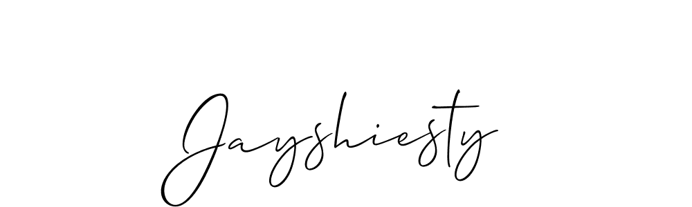 How to make Jayshiesty signature? Allison_Script is a professional autograph style. Create handwritten signature for Jayshiesty name. Jayshiesty signature style 2 images and pictures png