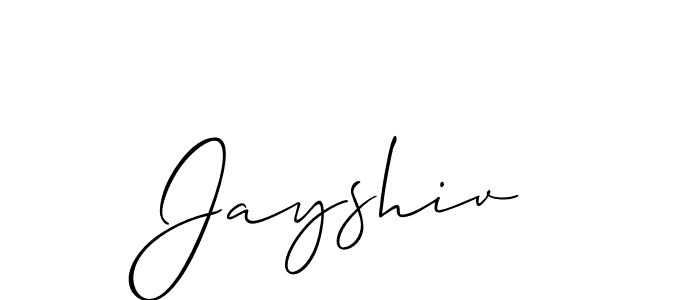 if you are searching for the best signature style for your name Jayshiv. so please give up your signature search. here we have designed multiple signature styles  using Allison_Script. Jayshiv signature style 2 images and pictures png