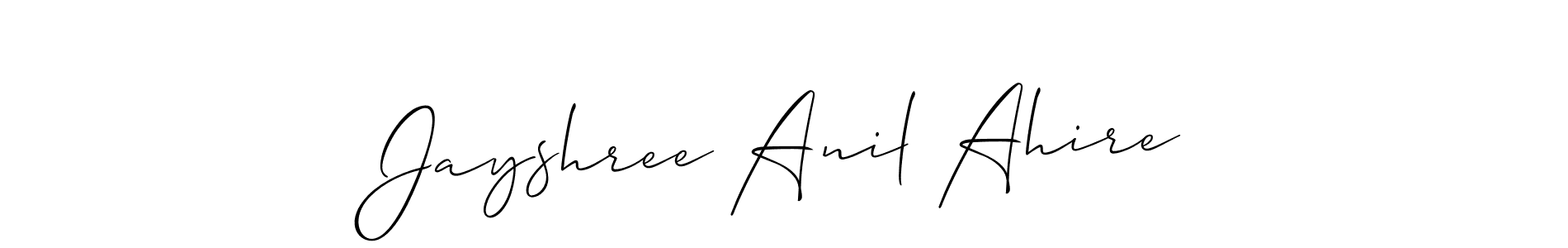 Also You can easily find your signature by using the search form. We will create Jayshree Anil Ahire name handwritten signature images for you free of cost using Allison_Script sign style. Jayshree Anil Ahire signature style 2 images and pictures png