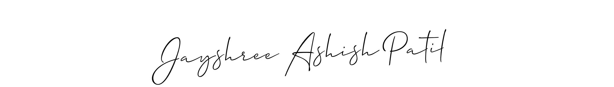 It looks lik you need a new signature style for name Jayshree Ashish Patil. Design unique handwritten (Allison_Script) signature with our free signature maker in just a few clicks. Jayshree Ashish Patil signature style 2 images and pictures png