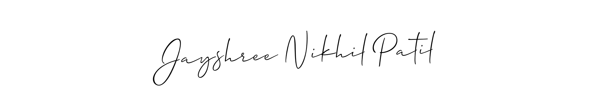 Similarly Allison_Script is the best handwritten signature design. Signature creator online .You can use it as an online autograph creator for name Jayshree Nikhil Patil. Jayshree Nikhil Patil signature style 2 images and pictures png