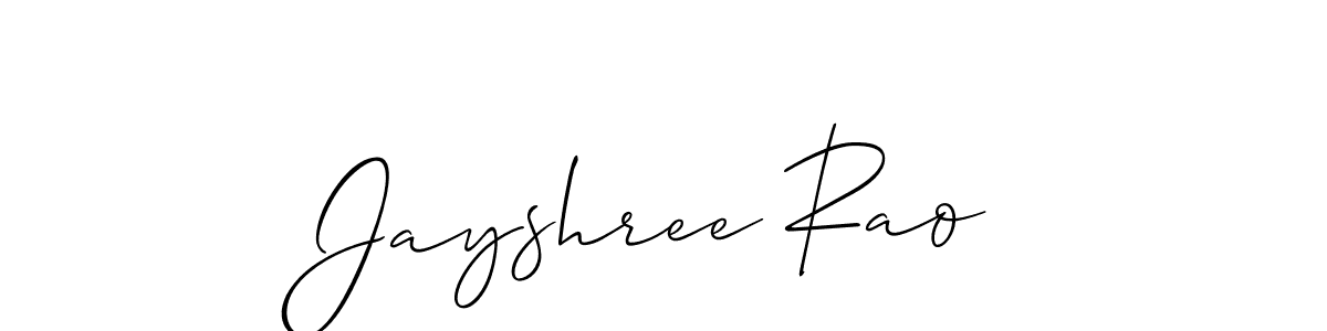 Create a beautiful signature design for name Jayshree Rao. With this signature (Allison_Script) fonts, you can make a handwritten signature for free. Jayshree Rao signature style 2 images and pictures png