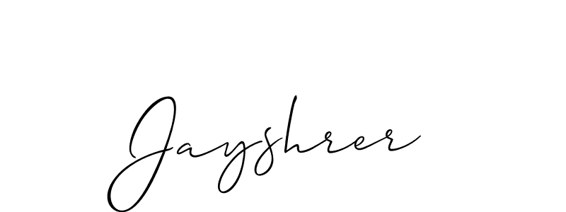 if you are searching for the best signature style for your name Jayshrer. so please give up your signature search. here we have designed multiple signature styles  using Allison_Script. Jayshrer signature style 2 images and pictures png