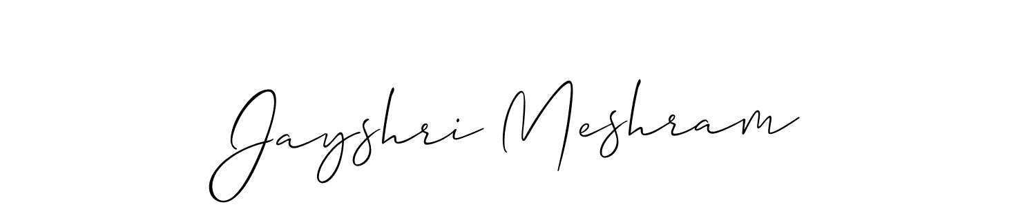 Design your own signature with our free online signature maker. With this signature software, you can create a handwritten (Allison_Script) signature for name Jayshri Meshram. Jayshri Meshram signature style 2 images and pictures png