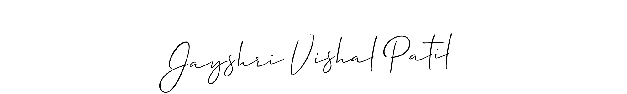 Create a beautiful signature design for name Jayshri Vishal Patil. With this signature (Allison_Script) fonts, you can make a handwritten signature for free. Jayshri Vishal Patil signature style 2 images and pictures png