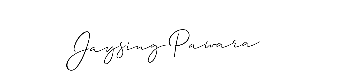 Create a beautiful signature design for name Jaysing Pawara. With this signature (Allison_Script) fonts, you can make a handwritten signature for free. Jaysing Pawara signature style 2 images and pictures png