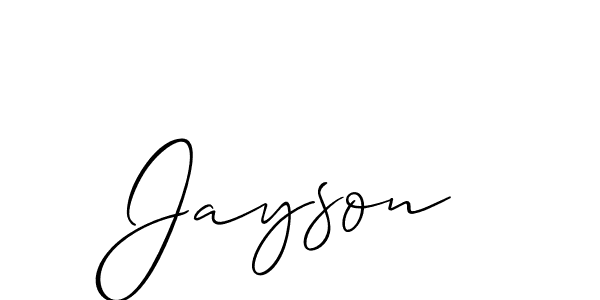 How to make Jayson signature? Allison_Script is a professional autograph style. Create handwritten signature for Jayson name. Jayson signature style 2 images and pictures png
