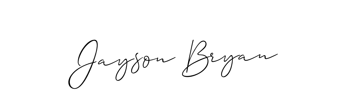 How to make Jayson Bryan signature? Allison_Script is a professional autograph style. Create handwritten signature for Jayson Bryan name. Jayson Bryan signature style 2 images and pictures png