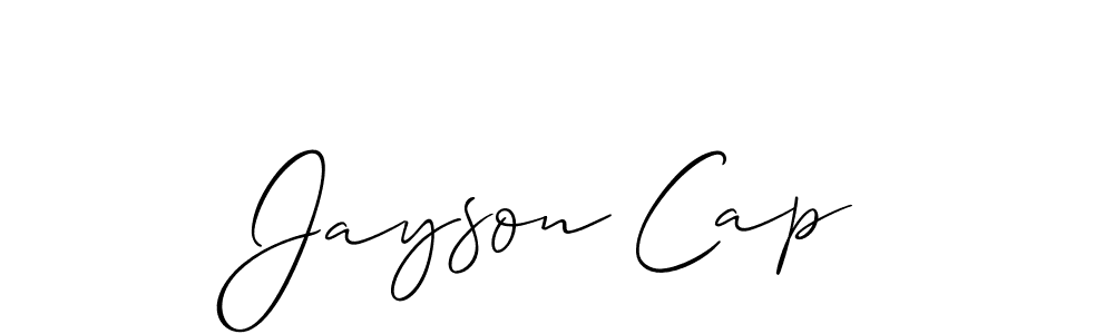 You can use this online signature creator to create a handwritten signature for the name Jayson Cap. This is the best online autograph maker. Jayson Cap signature style 2 images and pictures png