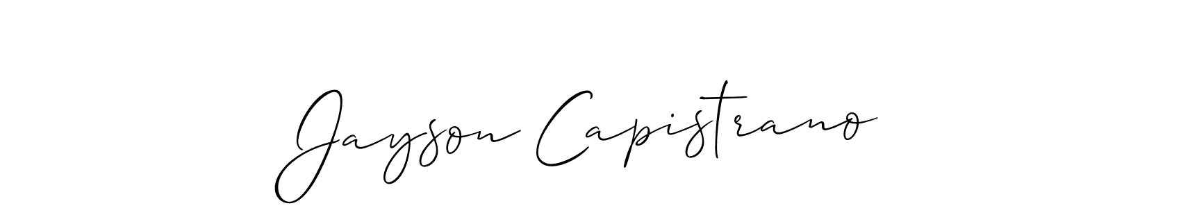 This is the best signature style for the Jayson Capistrano name. Also you like these signature font (Allison_Script). Mix name signature. Jayson Capistrano signature style 2 images and pictures png