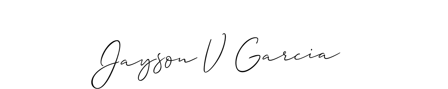This is the best signature style for the Jayson V Garcia name. Also you like these signature font (Allison_Script). Mix name signature. Jayson V Garcia signature style 2 images and pictures png