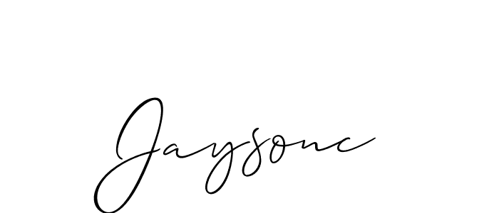 Make a beautiful signature design for name Jaysonc. With this signature (Allison_Script) style, you can create a handwritten signature for free. Jaysonc signature style 2 images and pictures png