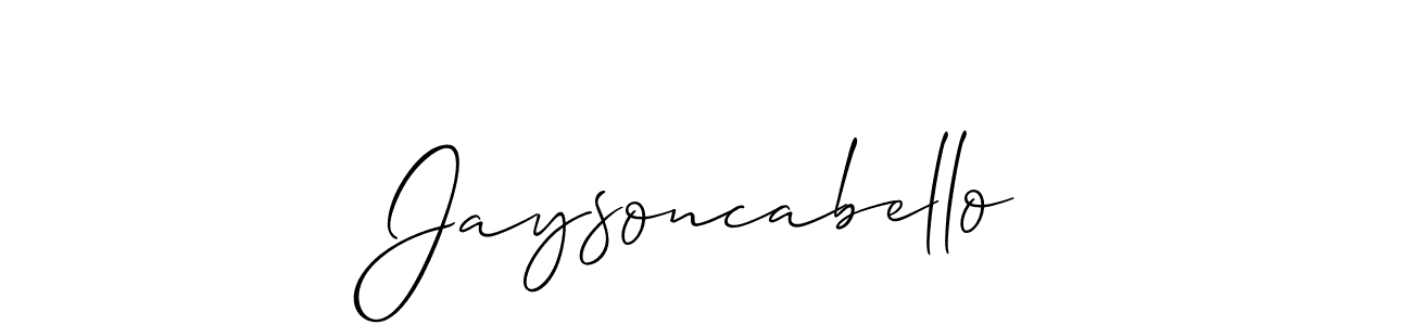 It looks lik you need a new signature style for name Jaysoncabello. Design unique handwritten (Allison_Script) signature with our free signature maker in just a few clicks. Jaysoncabello signature style 2 images and pictures png