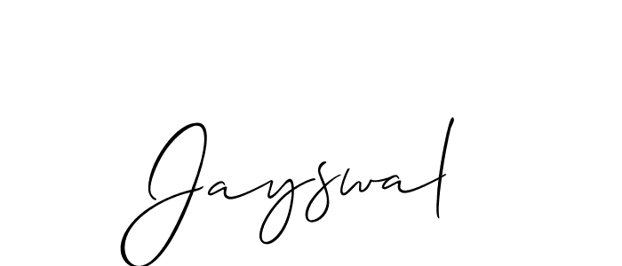 The best way (Allison_Script) to make a short signature is to pick only two or three words in your name. The name Jayswal include a total of six letters. For converting this name. Jayswal signature style 2 images and pictures png