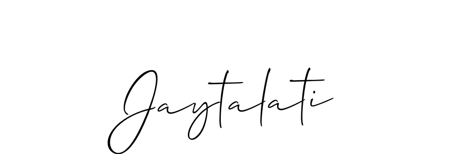 Create a beautiful signature design for name Jaytalati. With this signature (Allison_Script) fonts, you can make a handwritten signature for free. Jaytalati signature style 2 images and pictures png