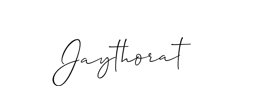 Use a signature maker to create a handwritten signature online. With this signature software, you can design (Allison_Script) your own signature for name Jaythorat. Jaythorat signature style 2 images and pictures png
