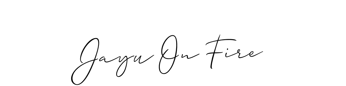 How to Draw Jayu On Fire signature style? Allison_Script is a latest design signature styles for name Jayu On Fire. Jayu On Fire signature style 2 images and pictures png