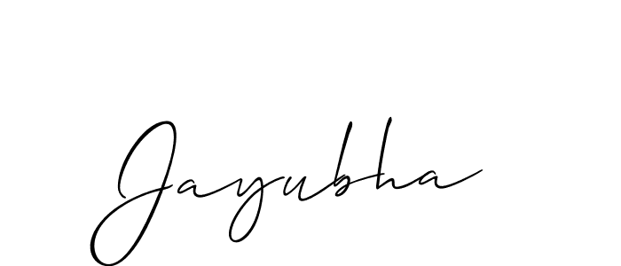 You should practise on your own different ways (Allison_Script) to write your name (Jayubha) in signature. don't let someone else do it for you. Jayubha signature style 2 images and pictures png