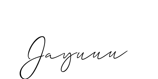 How to make Jayuuu signature? Allison_Script is a professional autograph style. Create handwritten signature for Jayuuu name. Jayuuu signature style 2 images and pictures png