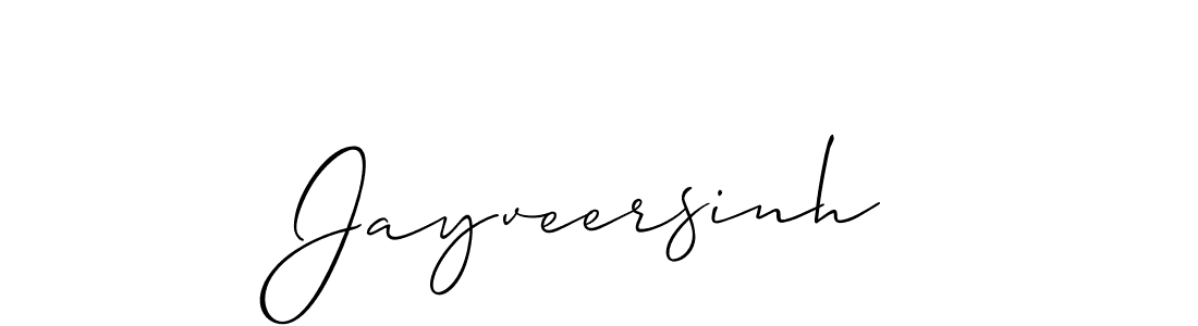 Make a beautiful signature design for name Jayveersinh. With this signature (Allison_Script) style, you can create a handwritten signature for free. Jayveersinh signature style 2 images and pictures png