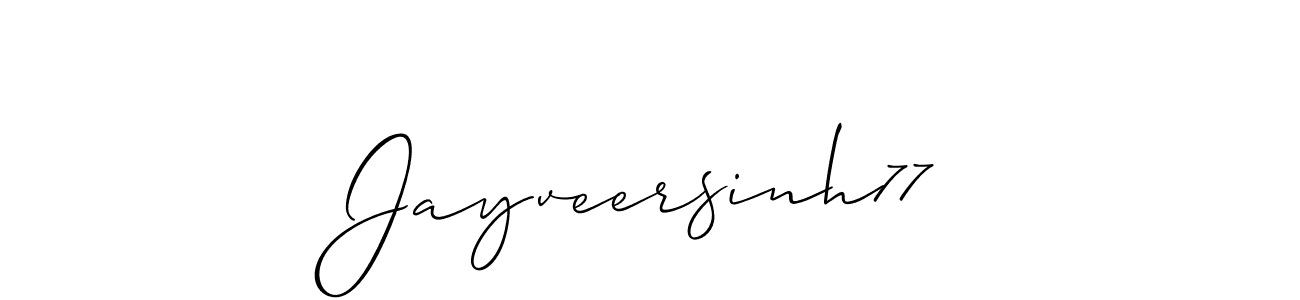 How to Draw Jayveersinh77 signature style? Allison_Script is a latest design signature styles for name Jayveersinh77. Jayveersinh77 signature style 2 images and pictures png