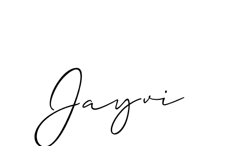 Design your own signature with our free online signature maker. With this signature software, you can create a handwritten (Allison_Script) signature for name Jayvi. Jayvi signature style 2 images and pictures png