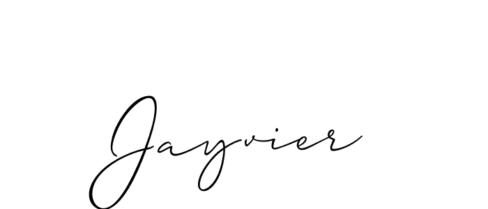 The best way (Allison_Script) to make a short signature is to pick only two or three words in your name. The name Jayvier include a total of six letters. For converting this name. Jayvier signature style 2 images and pictures png