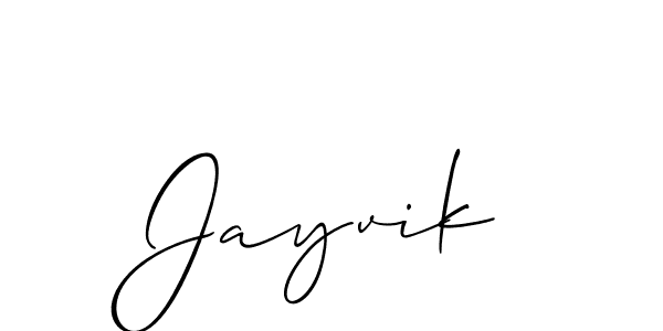 Also You can easily find your signature by using the search form. We will create Jayvik name handwritten signature images for you free of cost using Allison_Script sign style. Jayvik signature style 2 images and pictures png