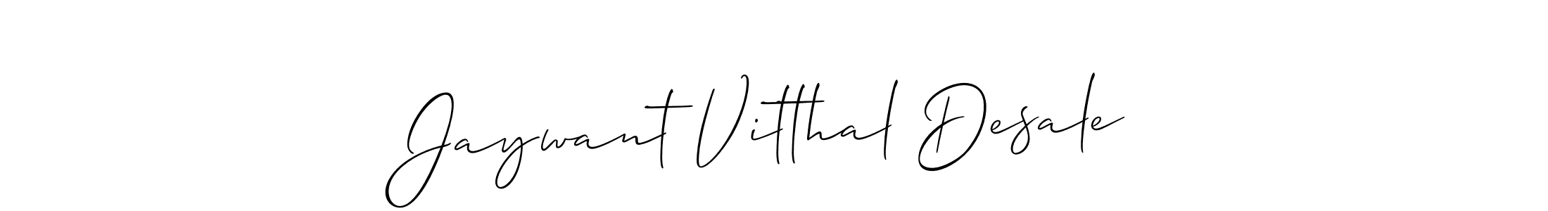 Make a beautiful signature design for name Jaywant Vitthal Desale. With this signature (Allison_Script) style, you can create a handwritten signature for free. Jaywant Vitthal Desale signature style 2 images and pictures png