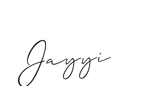 Allison_Script is a professional signature style that is perfect for those who want to add a touch of class to their signature. It is also a great choice for those who want to make their signature more unique. Get Jayyi name to fancy signature for free. Jayyi signature style 2 images and pictures png