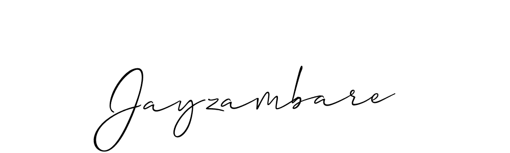 Design your own signature with our free online signature maker. With this signature software, you can create a handwritten (Allison_Script) signature for name Jayzambare. Jayzambare signature style 2 images and pictures png