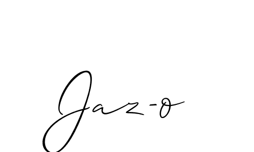 Use a signature maker to create a handwritten signature online. With this signature software, you can design (Allison_Script) your own signature for name Jaz-o. Jaz-o signature style 2 images and pictures png